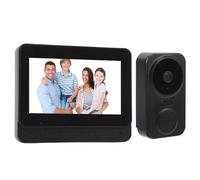 Wireless WiFi Video Intercom System, Infrared Night Vision Visual Intercom Doorbell System with Camera & Monitor, 2 Way Voice 1080P HD Wireless Video Doorbell, Home Security System