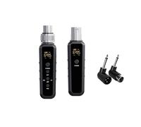 Wireless XLR Transmitter & Receiver Microphone System - 130ft Range, 4H Battery for Dynamic & 48V Condenser Mics，PA, Mixer, Church, Studio - Volume & Channel Adjustable