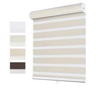 WirelessRollerCreamy Light Filtering Window90cm W x 122cm H Easy Install Perfect for Windows & Doors Stylish Sun Protection No Drilling Needed