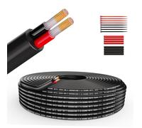Wirelume 20 AWG 2×0.5mm² Electrical Wire 2 Core Conductor 20 Gauge Extension Cable Stranded PVC Oxygen-free Copper 10FT/3M Low Voltage Tinned Copper Cable for LED Automotive Battery Solar Marine