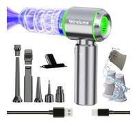 Wirelume Handheld Car Vacuum Cleaner Cordless Powerful 22000Pa Strong Cyclonic Suction Blowing Brushless Motor Portable Rechargable Lightweight Dust Buster for Pet Hair Vehicle Home Office Sliver