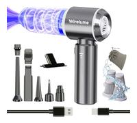 Wirelume Handheld Car Vacuum Cleaner Cordless Powerful 22000Pa Strong Cyclonic Suction Blowing Brushless Motor Mini Portable Rechargeable Lightweight Blower for Pet Hair Vehicle Home Office Dark Grey
