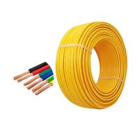 Wires, 5m Strand Soft Copper Electric Wire Oxygen-Free 16/14/12/10/8AWG 1.5 Square Flexible Single Core Electrical Cut Cable for Home(10 AWG-6mm2,Yellow)
