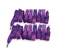 WIRESTER 1 Pair Unisex Replacement Shoelaces Fashion Shoestrings for Boots, Hiking Shoes, Sneakers, Sport Shoes, Outdoor, Purple Cloud Dust Galaxy, M