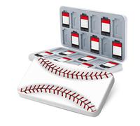 WIRESTER Game Card Case with Magnetic Closure for Nintendo Switch 2/ Switch OLED/ Lite, Cartridge Case Memory Storage Holder with 24 Game Card Slots and 24 Micro SD Card Slots - Baseball