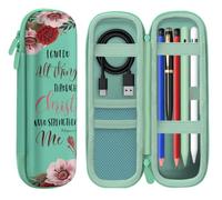 WIRESTER Protective Storage Carrying Case for Pen, USB Cable, Holder Case Compatible with Apple Pencil Pro, Apple Pencil (USB-C/1st/2nd Gen), Samsung Stylus - Christian Bible Verses Philippians 4:13