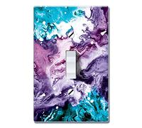 WIRESTER Single Gang Toggle Light Switch Plate/Wall Plate Cover - Purple Mixed Oil Paint