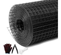 Wirewonders Black Hardware Cloth 1/2inx24inx100ft, Chicken Wire Fencing, 19Gauge, Vinyl PVC Coated Mesh, Welded Wire mesh, Perfect for Gopher Wire, Rodent Mesh, Tree Guard, Chicken Coop.
