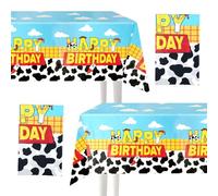 Wirhaut 2Pcs Party Tablecloth Cartoon Table Cover Toy StOry Theme, 42.5x70.8in Waterproof Plastic Table Cover for Kids Boys Girls Birthday Party Supplies-Rectangular