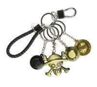 Wirhaut Keyrings Cartoon Anime Keychain, 6 Pieces Anime Key Rings Cute 3D Keychain Pendant Keyrings Decorations Children's Party Favors