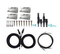 Wiring and Mounting Kit For Four Solar Panels Setup