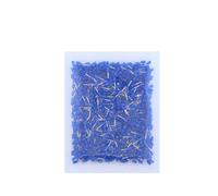 Wiring Crimping Ring Fork, 1000PCS Insulated Copper Crimp Connectors Terminals AWG 0.5-2.5mm Multicolor(Blue,E1508)
