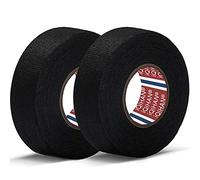 Wiring Hardness Tape - 2 Rolls Adhesive Fabric Cloth Tape for Automotive Hardness Electrical Wires Noise Damping Cable Looms Tape - 19mmx 15m Heat Resistant Insulation Tape for Car Cables Fixed Black