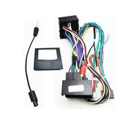 Wiring Harness Quadlock Connector 16 Pin Plug CAN Bus Decoder Car Android Accessories 12V Cable Adapter Compatible For Benz W204 C200(With antenna adapter)