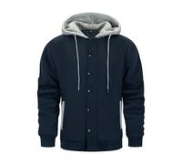 Wirltte Men's Hoodie Fleece Jacket Smart Casual Hooded Thick Warm Winter Coat with Pockets Navy XXL