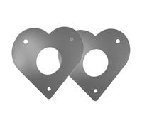 wiroouia Bluebird House Predator Guard | 2 Pack Heart-Shaped Metal Bird Predator Protector | Protection Plate For Room, Protective Entrance Replacement, Protect Plate For Prevention