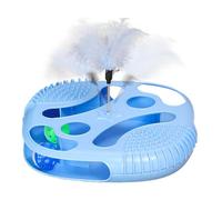 wiroouia Cat Track Toy | Feathers Ball Track Toy for Cat,Interactive Kitten Game - for Home Boredom Relief Exercise Entertainment Enrichment Training Daily Indoor
