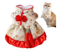 wiroouia Chinese New Year Dog Clothes | Tang Dynasty Cat Winter Coat - 2024 Year of Dragon Warm Pet Clothes, Dog Cheongsam Clothes, Cute Cat Tang Suit for Winter Dogs Home Spring Festival