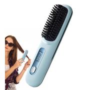 wiroouia Cordless Straightener,Cordless Straightening Brush - Ceramic Comb with Led Display 3 Temperature Settings Professional Styler for Wet and Dry Travel Salon Styling