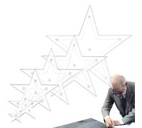 wiroouia Star Quilting Template | Star Shape Hand Quilting Template | Non-Slip Precise Knitting Stencil Supplies for Drawing Scrapbooks Binding Hemming Cropping Projects