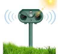 wiroouia Ultrasonic Animal Repeller - Solar Powered Rabbit & Squirrel Repeller - Animal Repeller, Squirrel Repeller Outdoor, Outdoor Animal Repeller For Yard