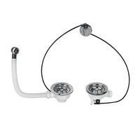 Wirquin 30718724 Sink Unit with 2 Drawers and Cable Control White