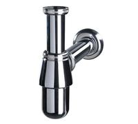 Wirquin 30719890 Sink Siphon with Wall Outlet Chrome-Plated Brass