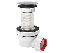 Wirquin XS Pure 30721532 Complete Set with Extra Compact Diameter 32 (Quick Clac) Drain Fitting 100 mm, Chrome-Plated, Norme