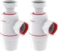 Wirquin 30722152 Neo D32 Zero Leak Basin Siphon, White (Pack of 2)