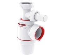 Wirquin 30722155 Siphon d'évier Néo Air ⌀40 mm zéro fuite avec Prise Machine à Laver, Blanc Neo Sink Washing Socket, Diameter 40, White