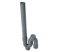 Wirquin 30724301 Washing Machine Siphon PVC Single Butt Vertical Outlet Grey
