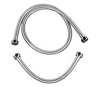 Wirquin 60719566 Lot 2 Flexibles en INOX chromé 1m et 30 cm Pour colonne de Douche High Resistance Hoses 1 m Columns, Chrome-Plated