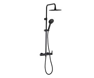 Wirquin Black Roma Touch 60722892 Shower Column with Mechanical Mixer Tap 5 Jets Black