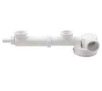 Wirquin Double Space Saving Kitchen Sink Drain Waste Trap 1 1/2" X 40mm Dish Washer Input