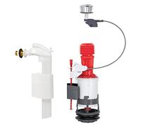 Wirquin MW²90 14013401 Plastic Double Flush Toilet Mechanism with Cable Control + Side Float Valve