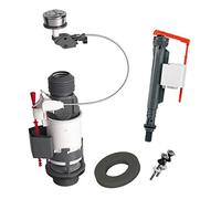 Wirquin Pro Jollyflush Cable Operated Dual Flush Universal Toilet Cistern Kit cw Chrome Push Button