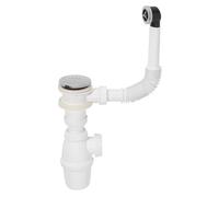 Wirquin SP50199 Quick-Clac Chromium Drain Unit with Overflow/U-Bend/Stopper