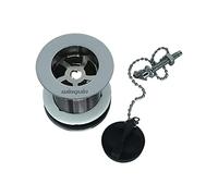 Wirquin Unslotted 1 1/4" BSP Basin Waste - Chain & Plug