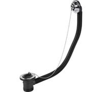 Wirquin Who73Ss 1."5 Bath Waste With Black Plastic Plug, Chrome Chain And External Overflow