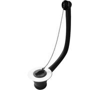 Wirquin Wso33Ss 1."5 Sink Waste With Black Plastic Plug, Chrome Chain And External Overflow