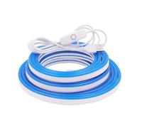 Wisada 1M LED Neon Rope Light with On/Off, Blue Light Waterproof Flexible LED Strip Light, DIY Design, Suitable for Bedroom, Living Room, Game Room, Kitchen, Indoor, Party Decoration