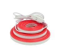 Wisada 2M LED Neon Rope Light with on/Off, red Light Waterproof Flexible LED Strip Light, DIY Design, Suitable for Bedroom, Living Room, Game Room, Kitchen, Indoor, Party Decorations