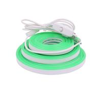 Wisada 4M LED Neon Rope Light with On/Off, Green Light Waterproof Flexible LED Strip Light, DIY Design, Suitable for Bedroom, Living Room, Game Room, Kitchen, Indoor, Party Decoration