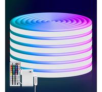 Wisada 5V Dimmable Waterproof Flexible RGB LED Neon Strip Light with 44-Keys IR Controller [1M],USB Powered,SMD3535,CRI85+,108 LEDs/m,for Bedroom,Kitchen,Game Room,Living Room and Store Decoration