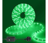 Wisada AC220 LED Tubes [8m, Green], IP67 Waterproof Flexible, 36 LEDs/M Cuttable LED Rope Light CRI85+, 8 Light Modes, Christmas Holiday Wedding Party Decoration
