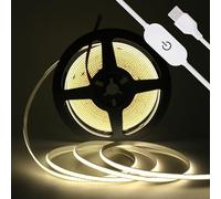 Wisada Dimmable COB LED Strip Light USB Powered - 1M Flexible FCOB LED Fairy Light CRI90+, can be Cut Every 50MM | 320LEDs/M | | Natural White 4000K | Home Decor - Power Supply Not Included