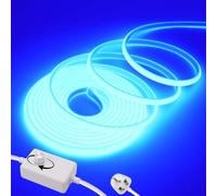 Wisada Dimmable Flexible COB LED Strip CRI90+[6M,Blue], 288 LEDs/m Cuttable FCOB LED Neon Strip Rope Light, AC220-240V, DIY Design, IP65 Waterproof Home & Shop Decorative Lighting Fairy Lights