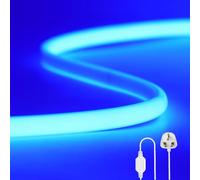 Wisada Flexible COB LED Strip Light [15M, Blue],288 LEDs/m Cuttable FCOB LED Neon String Light,AC220-240V,DIY Design,IP65 Waterproof Fairy Lights for Home and Shop Decorative Lighting