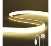 Wisada Flexible COB LED Strip Light [40M, Natural White 4000K],288 LEDs/m Cuttable FCOB LED Neon String Light,AC220-240V,DIY Design,IP65 Waterproof Fairy Lights for Home and Shop Decorative Lighting