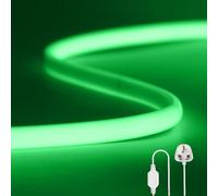 Wisada Flexible COB LED Strip Light [5M, Green],288 LEDs/m Cuttable FCOB LED Neon String Light,AC220-240V,DIY Design,IP65 Waterproof Fairy Lights for Home and Shop Decorative Lighting